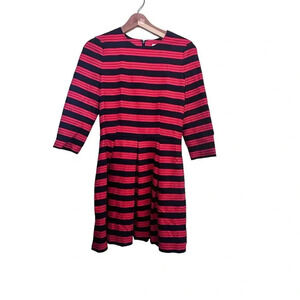 Gap Women's Red & Blue Striped Long Sleeve A-Line Dress Size 8